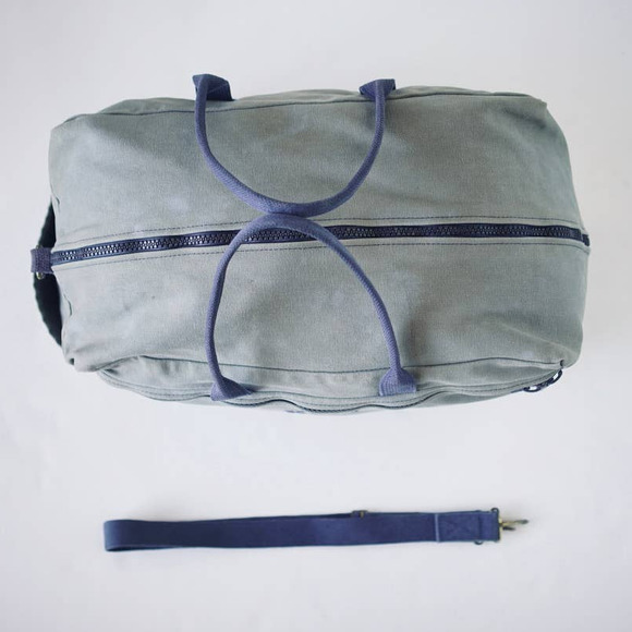 Vintage Cotton Canvas Pullman Luggage Bag - Picture 2 of 9